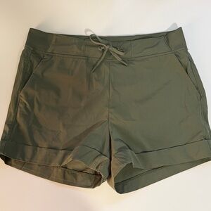 90 Degree By Reflex Olive Athletic Drawstring Performance Shorts